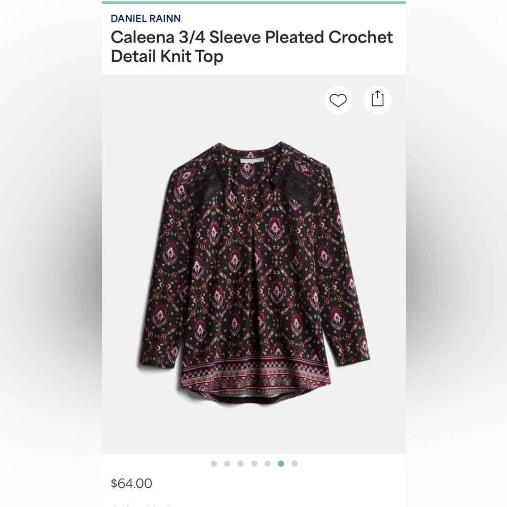 Elegant Black and Purple Patterned Blouse